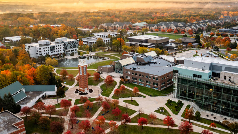 picture of alledale campus overseeing the clocktower